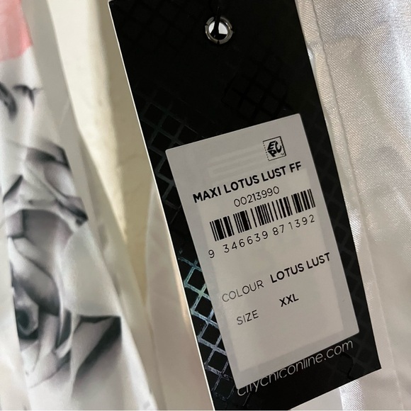 City Chic Lotus Lust Floral Maxi Dress in Ivory - Picture 15 of 15